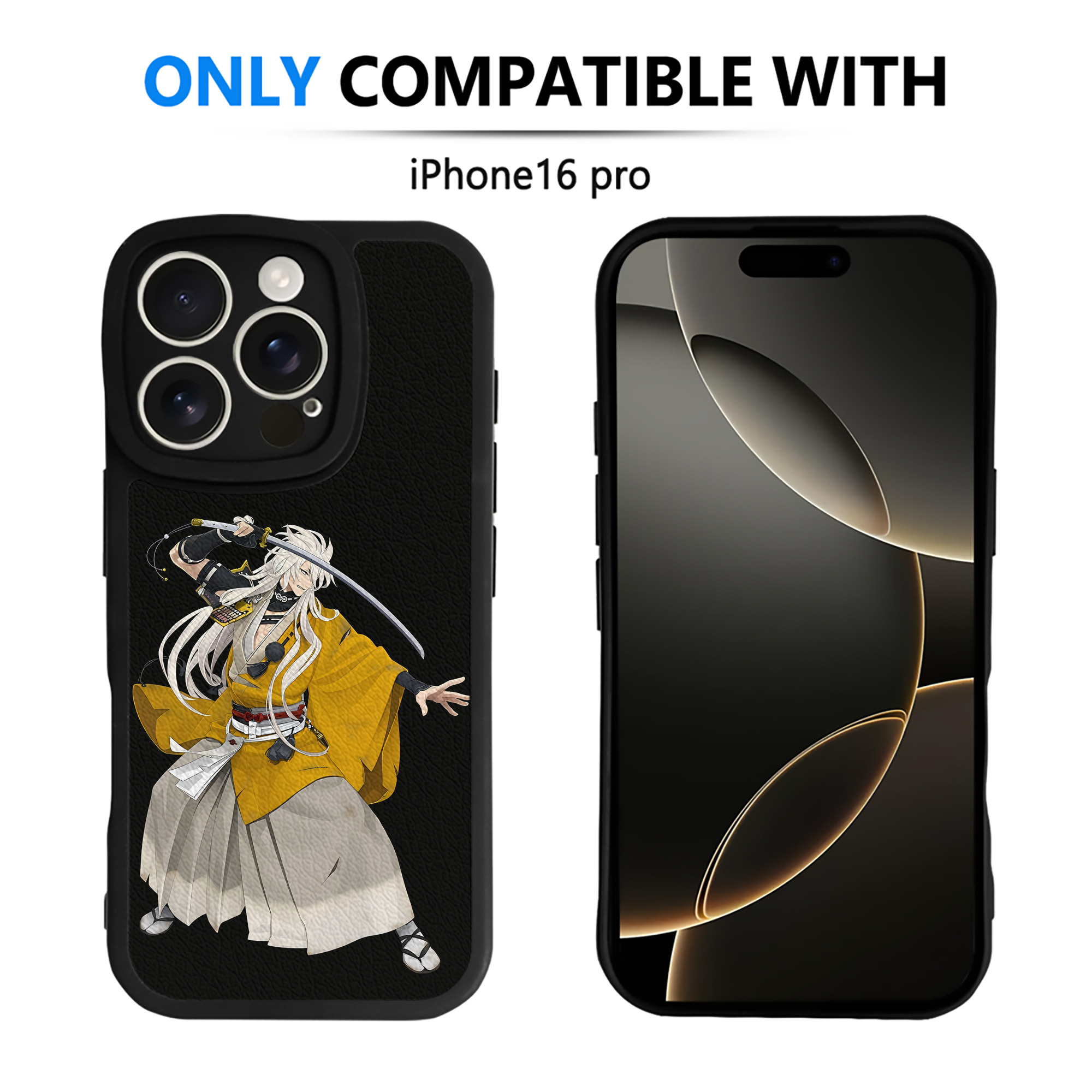 （画像用） 刀剣乱舞 Touken Ranbu 【iPhone 16シリーズ対応】シリコンスマホケース（レザー調） 材質：シリコン